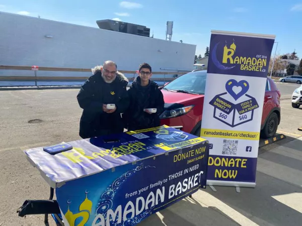Close-up of items included in the Ramadan basket